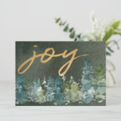 ジョイカスタムンファミリーフォトグリーンフォレストクリスマス シーズンカード (スタンド正面)