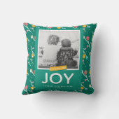 ジョイカスタム1 – フォトホリデークリスマスベリーグリーン クッション (裏面)