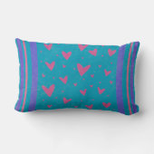 ジョイカラフルハートストライプパステルインスピリシティ ランバークッション (裏面)