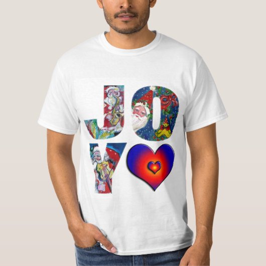 ジョイカラフルハートミュージカルサンタクリスマスパーティー Tシャツ (正面)