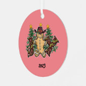 ジョイカントリー生姜ブレッドマンクリスマス メタルオーナメント (正面左)