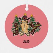 ジョイカントリー生姜ブレッドマンクリスマス メタルオーナメント (正面)