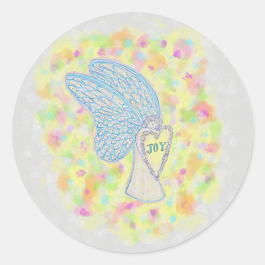 ジョイガーディアンエンジェルアートカスタムステッカーデカール ラウンドシール (正面)