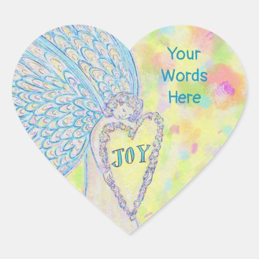 ジョイガーディアンエンジェルアートカスタムデカールステッカー ハートシール (正面)