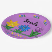 ジョイガーデンフラワーイエローブルーパープルの種子 ペーパープレート (アングル)