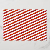 ジョイキャンディーケインハート&スターズミニマリストクリスマス 箔シーズンカード (裏面)