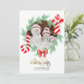 ジョイキャンディーケインパインツリーリース写真クリスマス シーズンカード (スタンド正面)