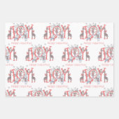 ジョイクリスマスウィンターアニマルズホリデー ラッピングペーパーシート (正面)