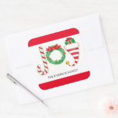 ジョイクリスマスウォーターカラーシール スクエアシール (封筒)