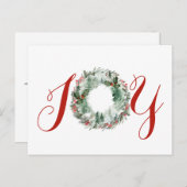 ジョイクリスマスウォーターカラープラッシュリース シーズンポストカード (正面/裏面)