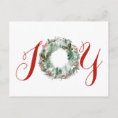 ジョイクリスマスウォーターカラープラッシュリース シーズンポストカード (正面)