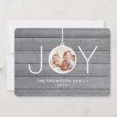 ジョイクリスマスオーナメントシンプルグレーウッド4写真 シーズンカード (正面)