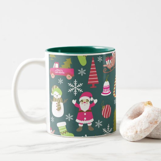 ジョイクリスマスグリーン ツートーンマグカップ (ドーナツ)