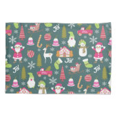 ジョイクリスマスグリーン 枕カバー (裏面)