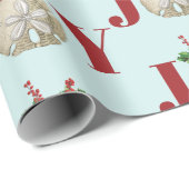 ジョイクリスマスサンドドルホリーベリー沿岸 ラッピングペーパー (ロールコーナー)