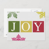 ジョイクリスマススノーフレーク葉書 シーズンポストカード (正面/裏面)