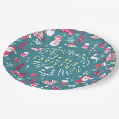 ジョイクリスマスターコイズ ペーパープレート (アングル)