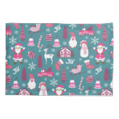 ジョイクリスマスターコイズ 枕カバー (裏面)