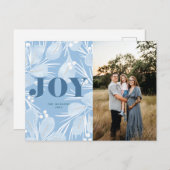 ジョイクリスマスデザインブルー シーズンポストカード (正面/裏面)