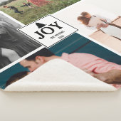 ジョイクリスマスファミリーフォトコラージュクリスマス シェルパブランケット (3/4)