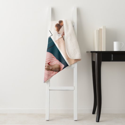 ジョイクリスマスファミリーフォトコラージュクリスマス シェルパブランケット (インサイチュ)