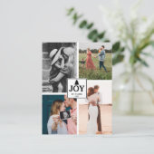 ジョイクリスマスファミリーフォトコラージュクリスマス シーズンポストカード (スタンド正面)