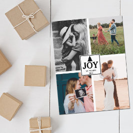 ジョイクリスマスファミリーフォトコラージュクリスマス シーズンポストカード