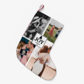ジョイクリスマスファミリーフォトコラージュクリスマス スモールクリスマスストッキング (正面 (吊り時))