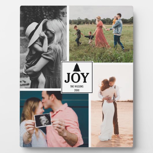 ジョイクリスマスファミリーフォトコラージュクリスマス  フォトプラーク (正面)