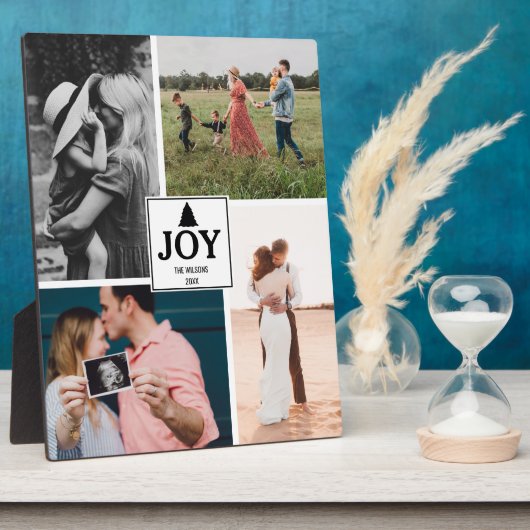 ジョイクリスマスファミリーフォトコラージュクリスマス  フォトプラーク (側面)