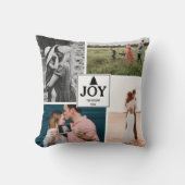 ジョイクリスマスファミリーフォトコラージュ クッション (正面)