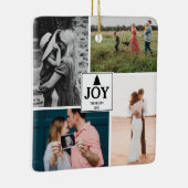 ジョイクリスマスファミリーフォトコラージュ セラミックオーナメント (右)