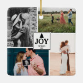 ジョイクリスマスファミリーフォトコラージュ セラミックオーナメント (裏面)
