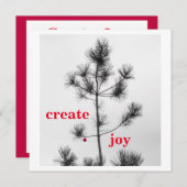 ジョイクリスマスホリデーズパインツリーオーナメント 招待状 (正面/裏面)