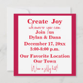 ジョイクリスマスホリデーズパインツリーオーナメント 招待状 (裏面)