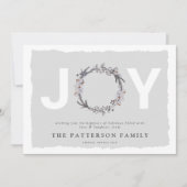 ジョイクリスマスボタニカルリースホリデーカード シーズンカード (正面)