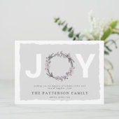 ジョイクリスマスボタニカルリースホリデーカード シーズンカード (スタンド正面)