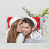 ジョイクリスマスモノグラムホリデーフォトカード シーズンカード (スタンド正面)