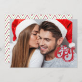 ジョイクリスマスモノグラムホリデーフォトカード シーズンカード (正面/裏面)