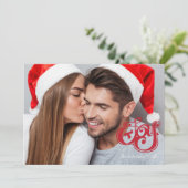 ジョイクリスマスモノグラムホリデーフォトカード シーズンカード (スタンド正面)