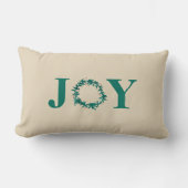 ジョイクリスマスリースとベリー ランバークッション (正面)