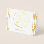 ジョイクリスマスリースビジネスロゴ 箔カード (正面)