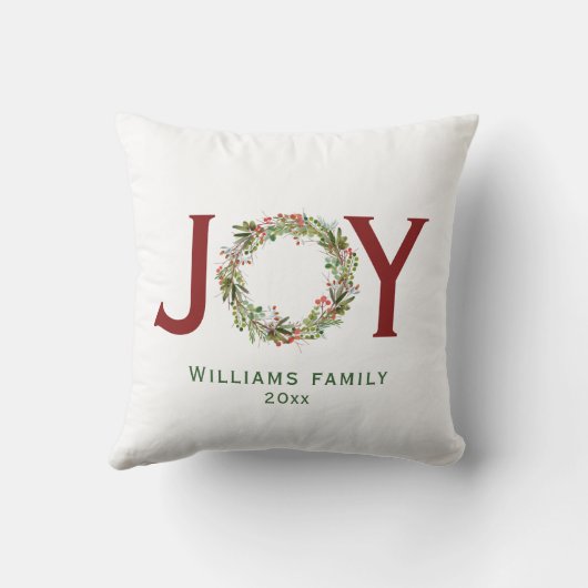 ジョイクリスマスリースファミリー名 クッション (裏面)
