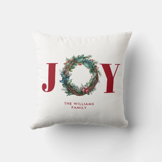 ジョイクリスマスリースフローラ クッション (裏面)