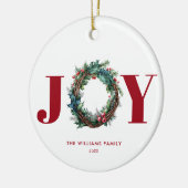 ジョイクリスマスリースフローラ セラミックオーナメント (左)