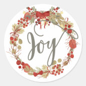 ジョイクリスマスリースホリデイ ラウンドシール (正面)