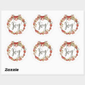 ジョイクリスマスリースホリデイ ラウンドシール (シート)