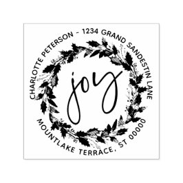 ジョイクリスマスリースラウンド差出人住所 セルフインキングスタンプ