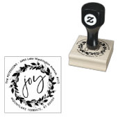 ジョイクリスマスリースラウンド差出人住所 ラバースタンプ (押印)