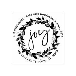 ジョイクリスマスリースラウンド差出人住所 ラバースタンプ